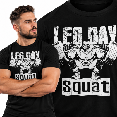 KOSZULKA NA SIŁOWNIĘ  LEG DAY
